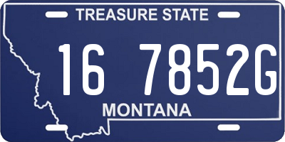 MT license plate 167852G