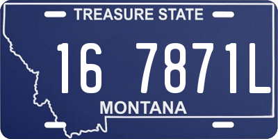 MT license plate 167871L