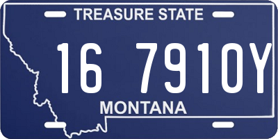 MT license plate 167910Y