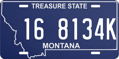 MT license plate 168134K