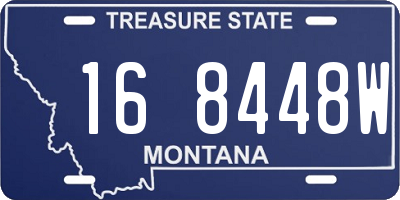 MT license plate 168448W