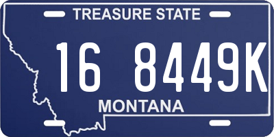 MT license plate 168449K