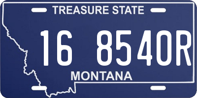 MT license plate 168540R