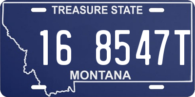 MT license plate 168547T