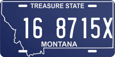 MT license plate 168715X