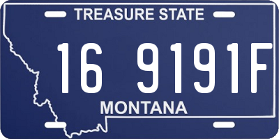 MT license plate 169191F
