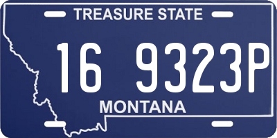 MT license plate 169323P