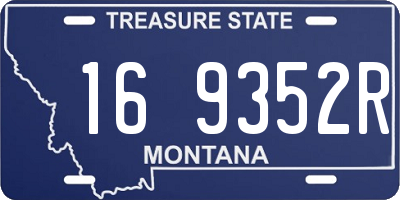 MT license plate 169352R