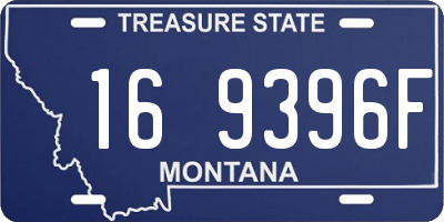 MT license plate 169396F
