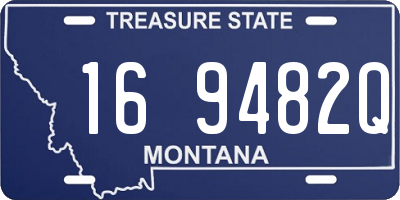 MT license plate 169482Q