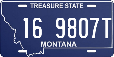 MT license plate 169807T
