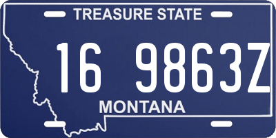 MT license plate 169863Z