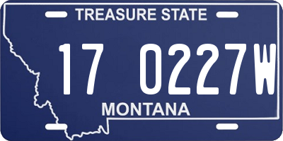 MT license plate 170227W