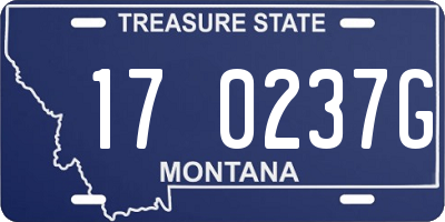 MT license plate 170237G