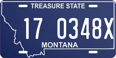 MT license plate 170348X