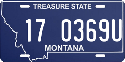 MT license plate 170369U