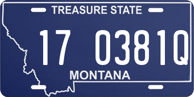MT license plate 170381Q