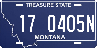 MT license plate 170405N