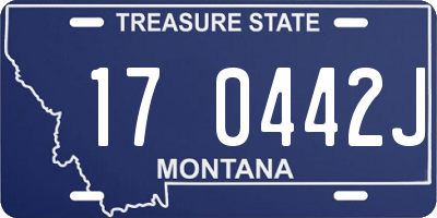 MT license plate 170442J