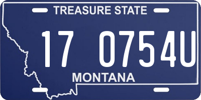 MT license plate 170754U