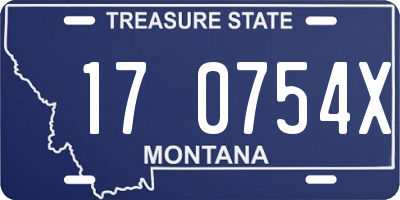 MT license plate 170754X