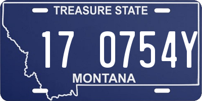 MT license plate 170754Y