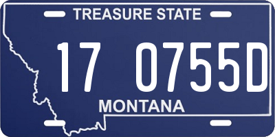MT license plate 170755D