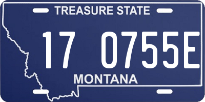 MT license plate 170755E