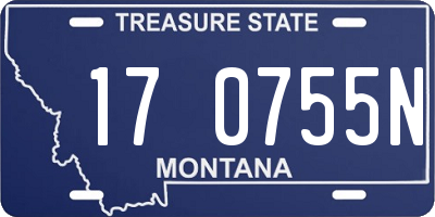MT license plate 170755N