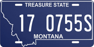 MT license plate 170755S