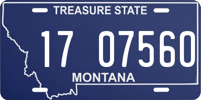 MT license plate 170756O