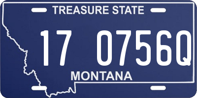 MT license plate 170756Q