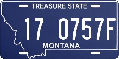 MT license plate 170757F