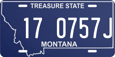 MT license plate 170757J