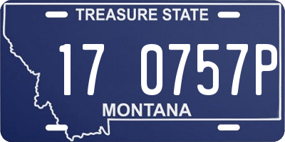 MT license plate 170757P