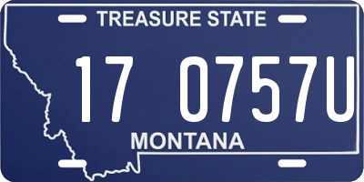 MT license plate 170757U