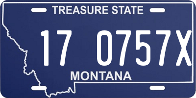 MT license plate 170757X