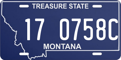 MT license plate 170758C