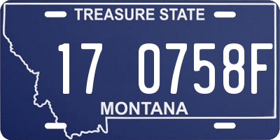 MT license plate 170758F