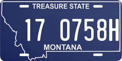 MT license plate 170758H