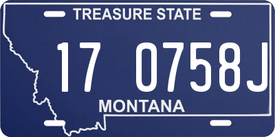MT license plate 170758J