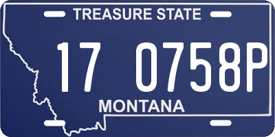 MT license plate 170758P