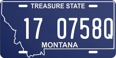 MT license plate 170758Q