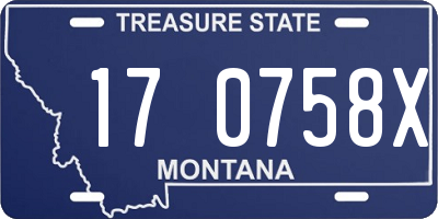 MT license plate 170758X