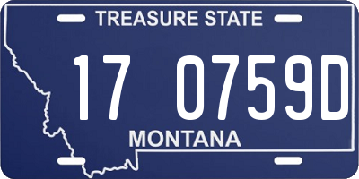 MT license plate 170759D