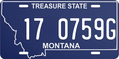 MT license plate 170759G
