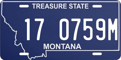 MT license plate 170759M