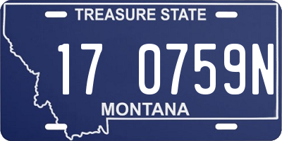 MT license plate 170759N