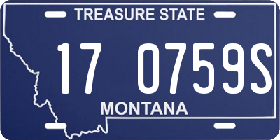 MT license plate 170759S