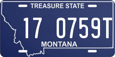 MT license plate 170759T